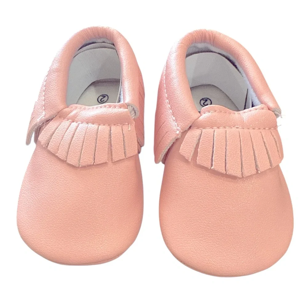 Romirus Moccasins Pink Baby Size 2 Never Worn